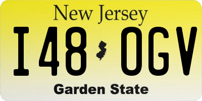 NJ license plate I48OGV