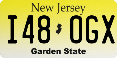 NJ license plate I48OGX