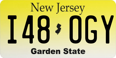 NJ license plate I48OGY