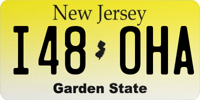 NJ license plate I48OHA