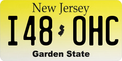 NJ license plate I48OHC
