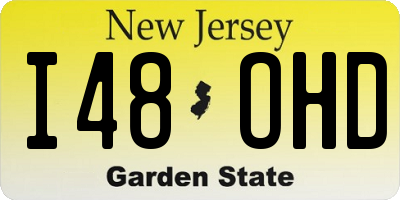 NJ license plate I48OHD