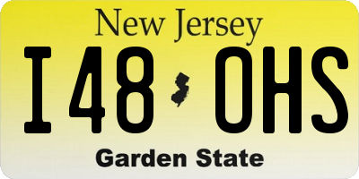 NJ license plate I48OHS