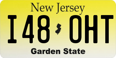 NJ license plate I48OHT