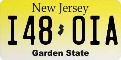 NJ license plate I48OIA