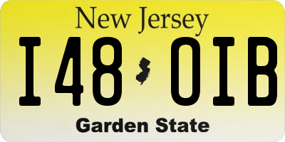 NJ license plate I48OIB