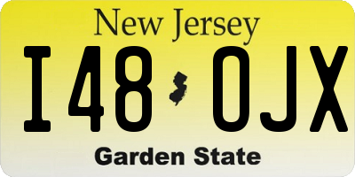 NJ license plate I48OJX
