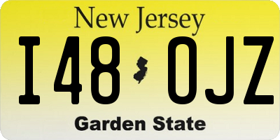 NJ license plate I48OJZ