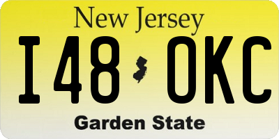 NJ license plate I48OKC