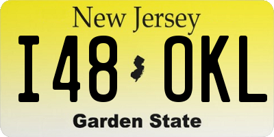 NJ license plate I48OKL