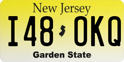 NJ license plate I48OKQ