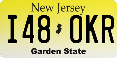 NJ license plate I48OKR