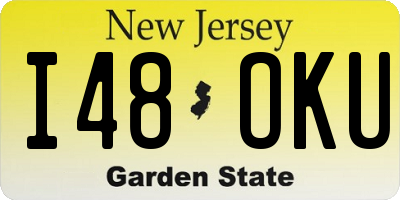 NJ license plate I48OKU