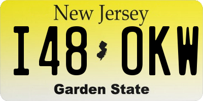 NJ license plate I48OKW