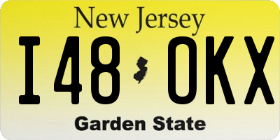 NJ license plate I48OKX