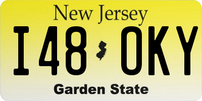NJ license plate I48OKY
