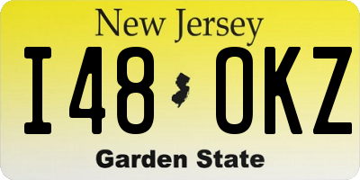 NJ license plate I48OKZ