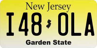 NJ license plate I48OLA