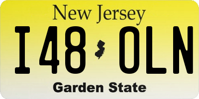 NJ license plate I48OLN