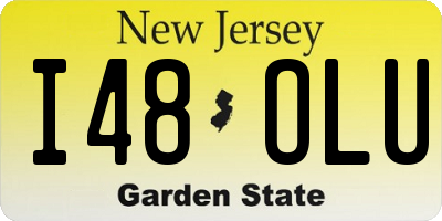NJ license plate I48OLU