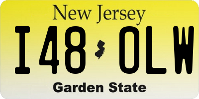 NJ license plate I48OLW
