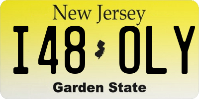 NJ license plate I48OLY