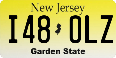 NJ license plate I48OLZ