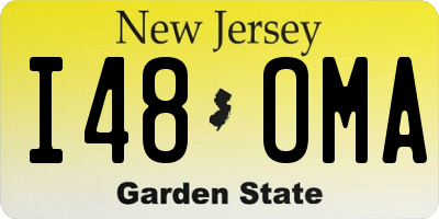 NJ license plate I48OMA