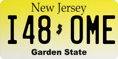 NJ license plate I48OME