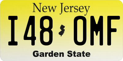 NJ license plate I48OMF