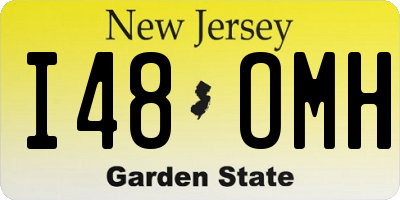 NJ license plate I48OMH