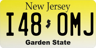 NJ license plate I48OMJ