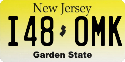 NJ license plate I48OMK