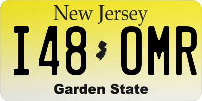NJ license plate I48OMR