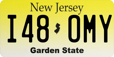 NJ license plate I48OMY