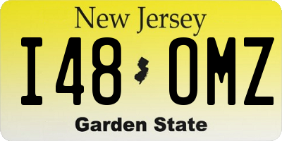 NJ license plate I48OMZ