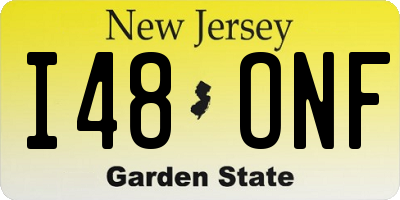 NJ license plate I48ONF