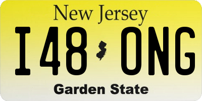 NJ license plate I48ONG