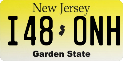 NJ license plate I48ONH