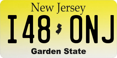 NJ license plate I48ONJ