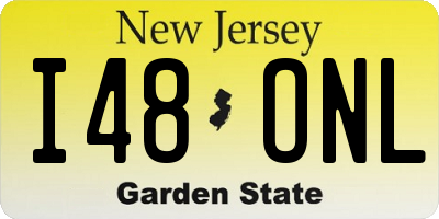 NJ license plate I48ONL