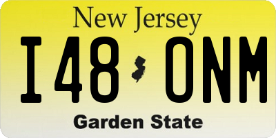 NJ license plate I48ONM