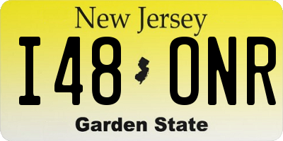 NJ license plate I48ONR