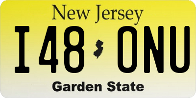 NJ license plate I48ONU