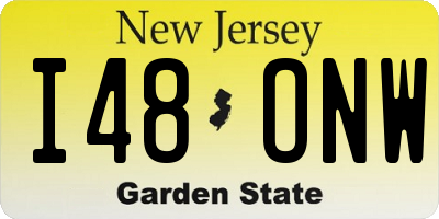 NJ license plate I48ONW