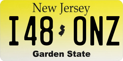 NJ license plate I48ONZ
