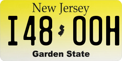 NJ license plate I48OOH