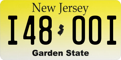 NJ license plate I48OOI
