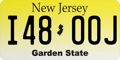 NJ license plate I48OOJ