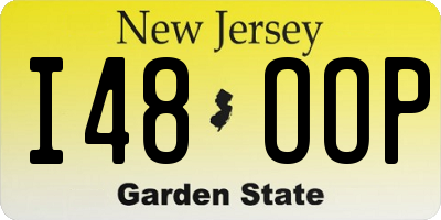 NJ license plate I48OOP